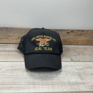 Naval Special Warfare SEAL Team Hat Cap Snap Back Patch Embroidered Mens USA